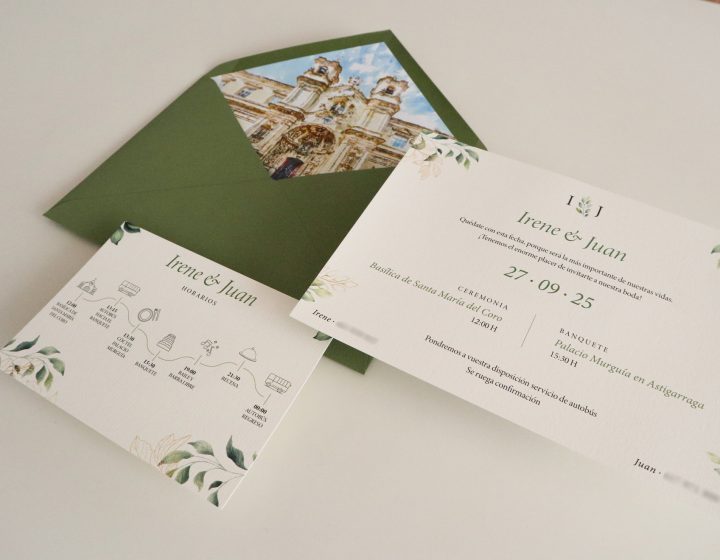Invitaciones Boda: Irene & Juan