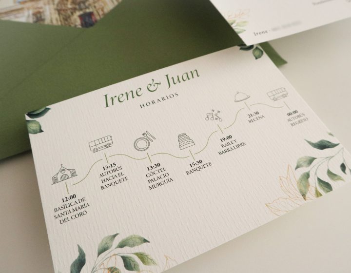 Invitaciones Boda: Irene & Juan