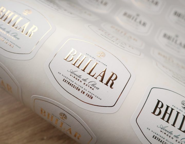 4 Bhilar Etiquetas Aceite Reto